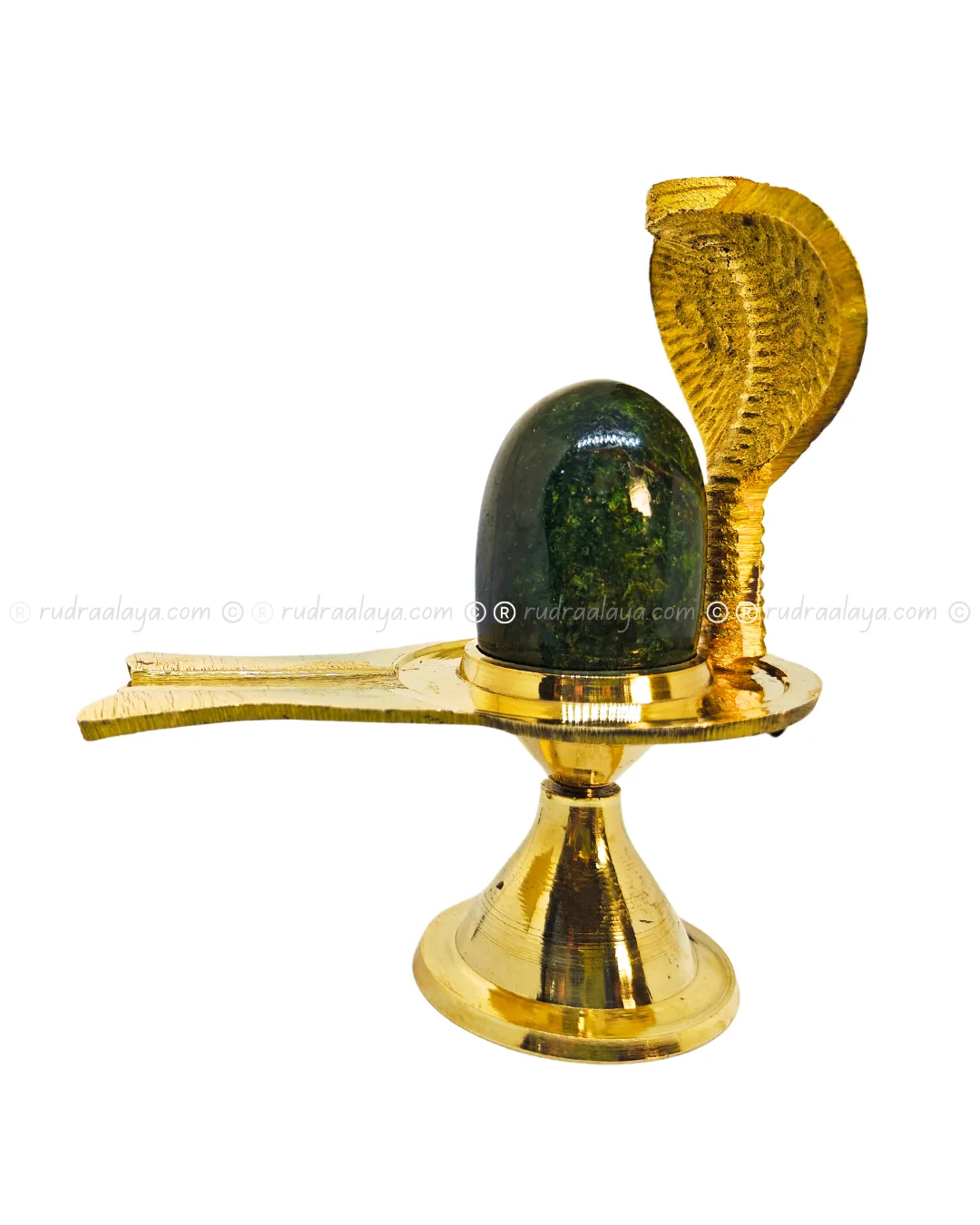 Natural Jade Shivalingam (Banalingam) Green Colour Natural Stone - Medium Perfect Size