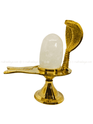 Natural Sphatik (Quartz Crystal) Shivalingam (Banalingam) long oval with inclusions