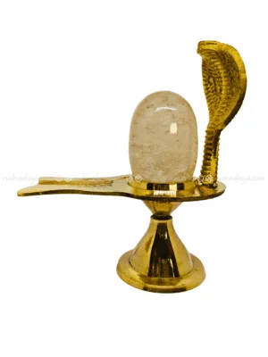 Natural Sphatik (Quartz Crystal) Shivalingam (Banalingam) Premium Pure Aura Most Clear Very Beautiful with Inclusions