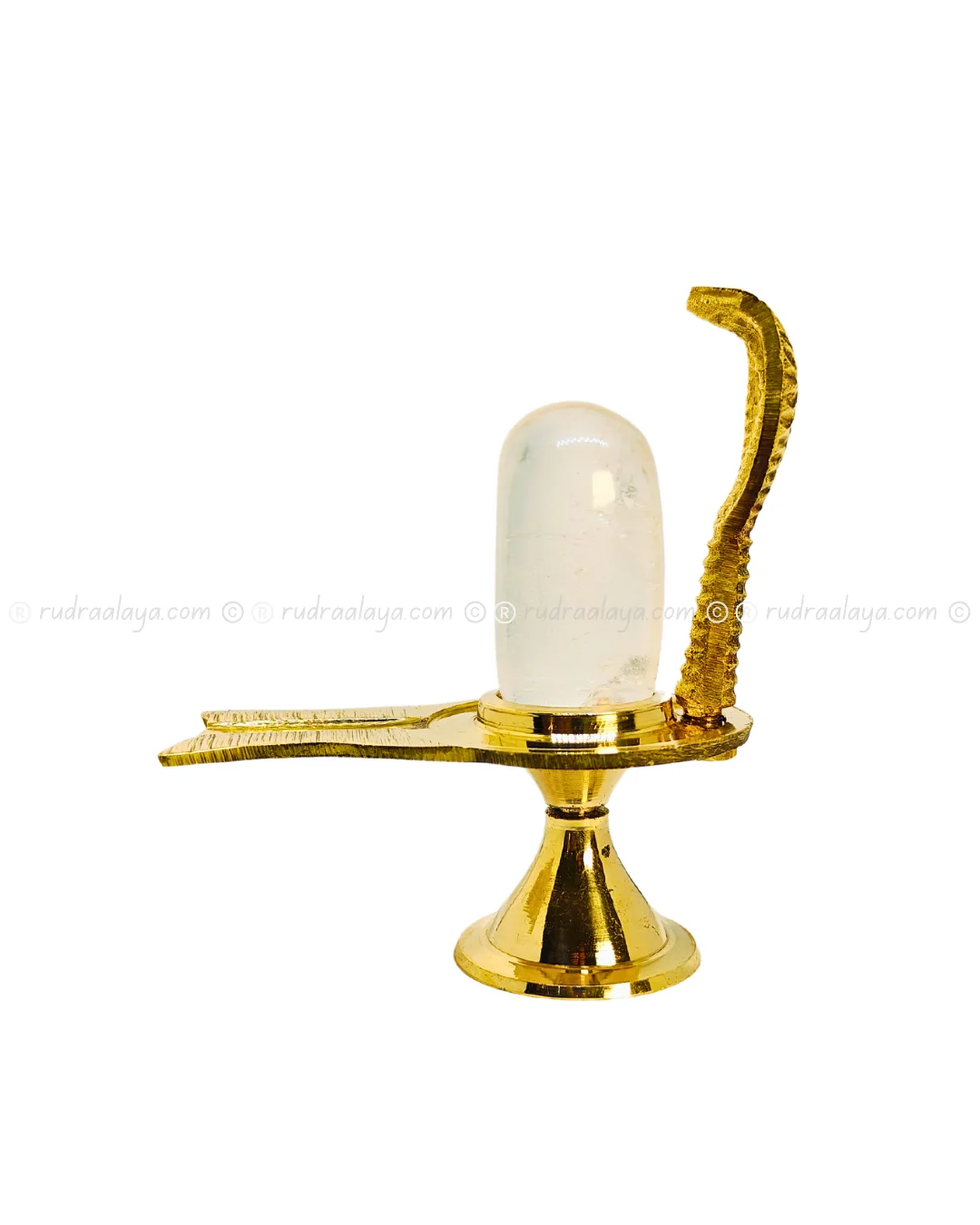 Natural Sphatik (Quartz Crystal) Shivalingam (Banalingam) Small transparent long with inclusions