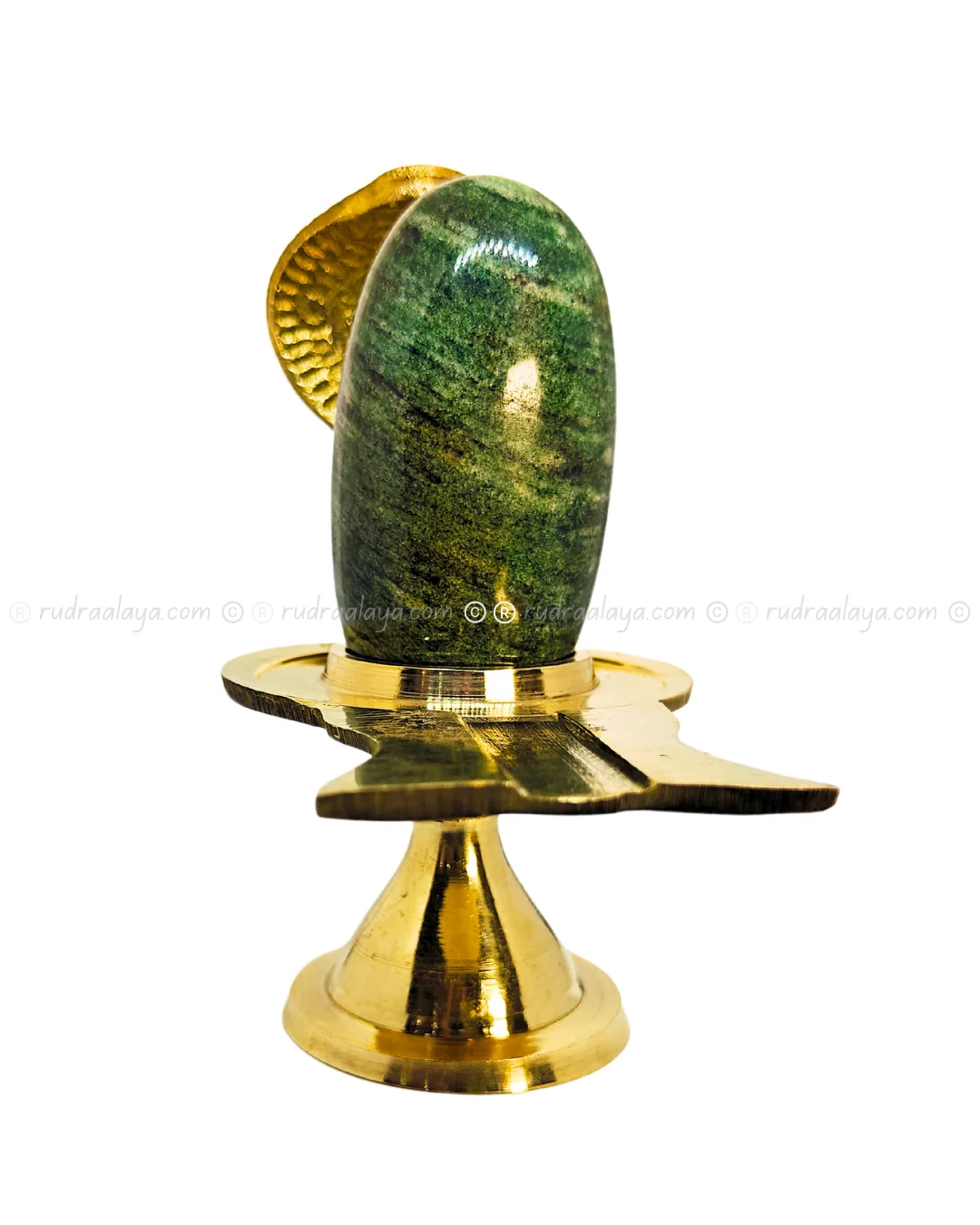 Natural Jade Shivalingam (Banalingam) Green Colour Natural Stone - Big Size - Image 2