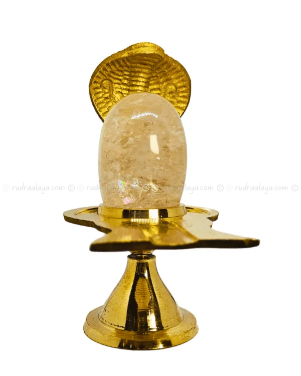 Natural Sphatik (Quartz Crystal) Shivalingam (Banalingam) Premium Pure Aura Most Clear Very Beautiful with Inclusions - Image 2