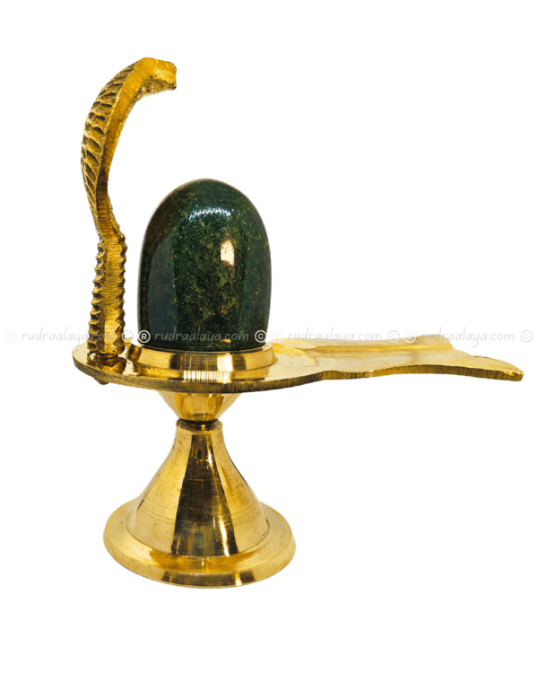 Natural Jade Shivalingam (Banalingam) Green Colour Natural Stone - Medium Perfect Size - Image 3