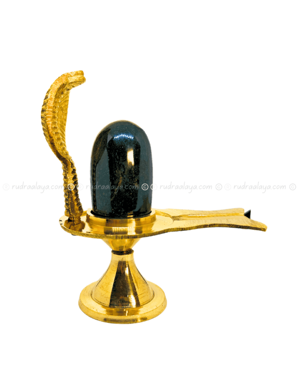 Natural Jade Shivalingam (Banalingam) Green Colour Natural Stone with Visible Om with Crystals - Image 3