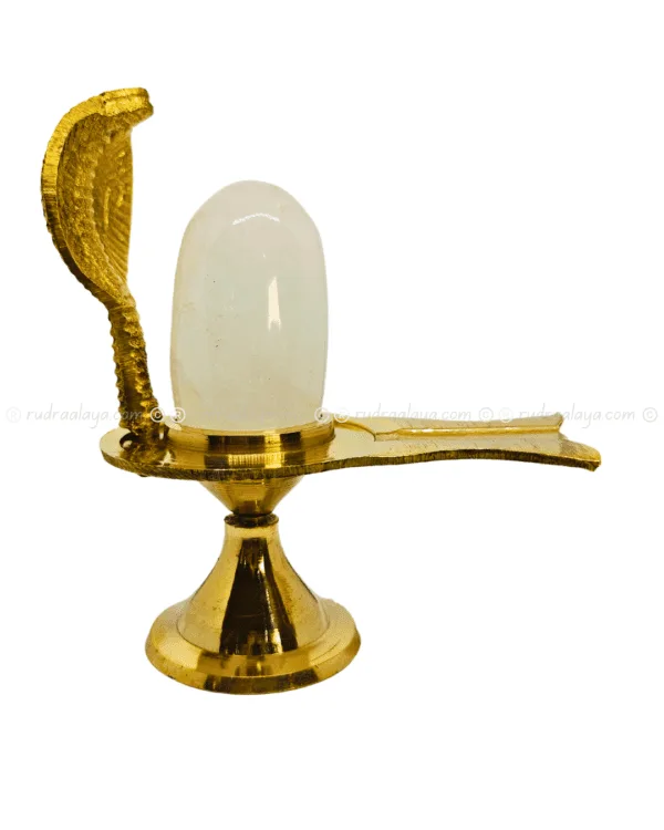Natural Sphatik (Quartz Crystal) Shivalingam (Banalingam) long oval with inclusions - Image 3