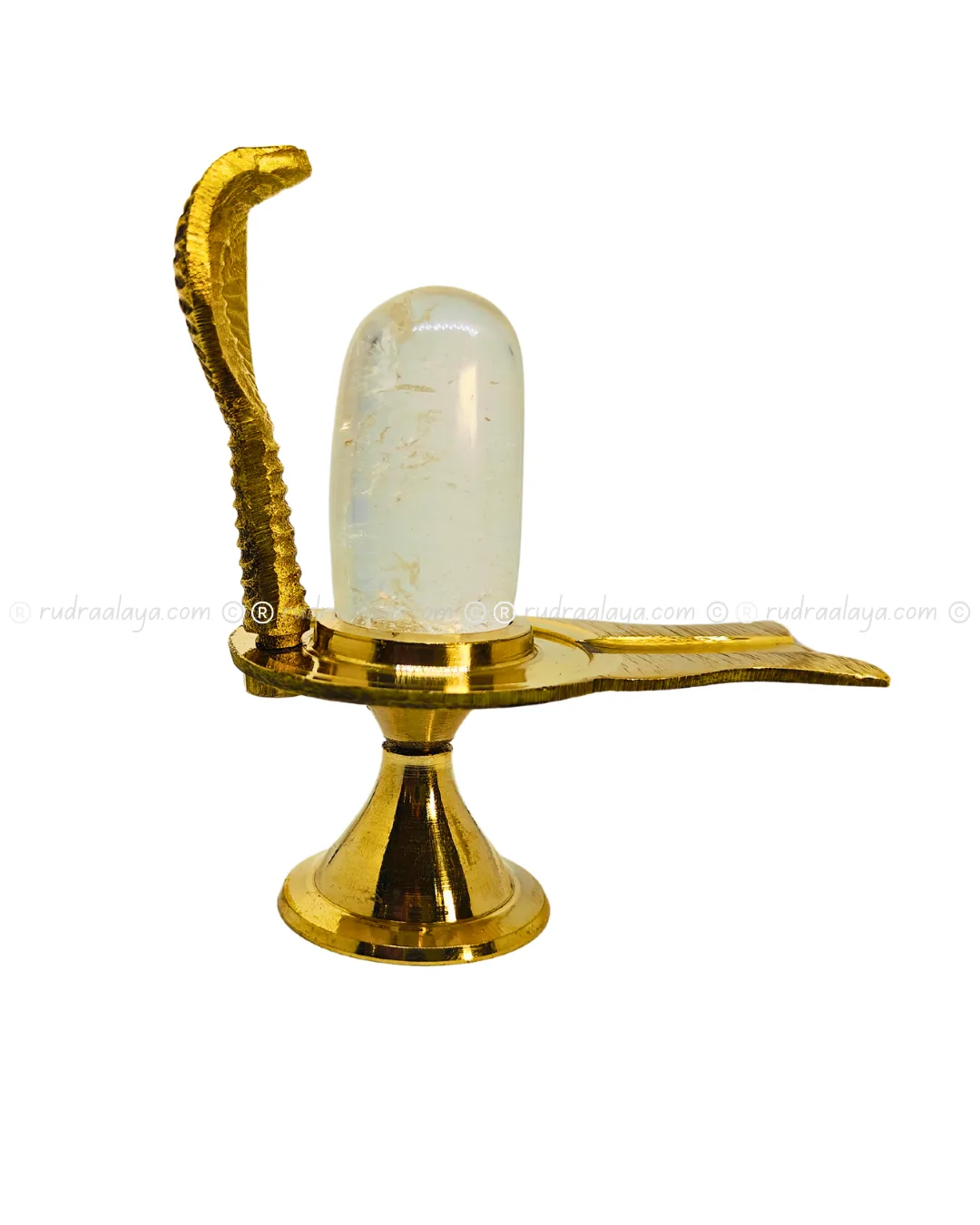 Natural Sphatik (Quartz Crystal) Shivalingam (Banalingam) Small transparent long with inclusions - Image 3