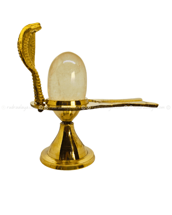 Natural Sphatik (Quartz Crystal) Shivalingam (Banalingam)